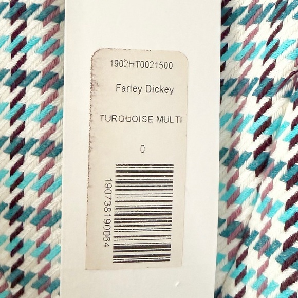 New VERONICA BEARD | Farley Dickey Jacket Turquoise Multi Tweed Houndstooth 0 - Picture 10 of 10